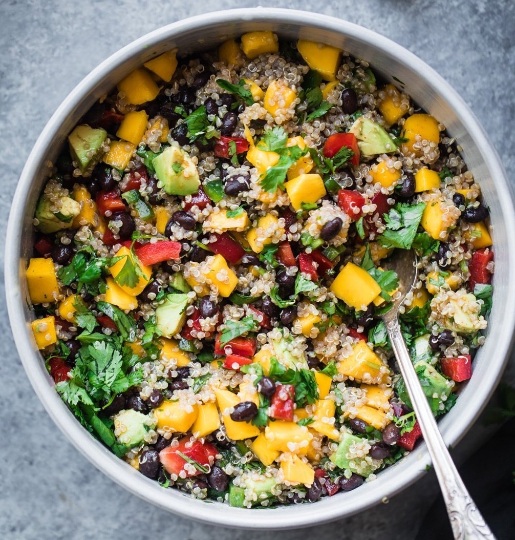Mango Black Bean Quinoa Salad